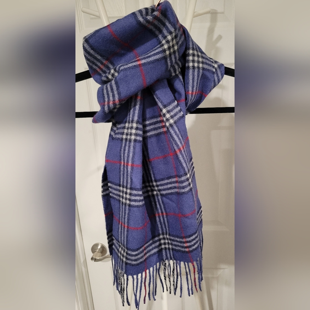Purple Plaid 100% Baby Alpaca Made In PERU